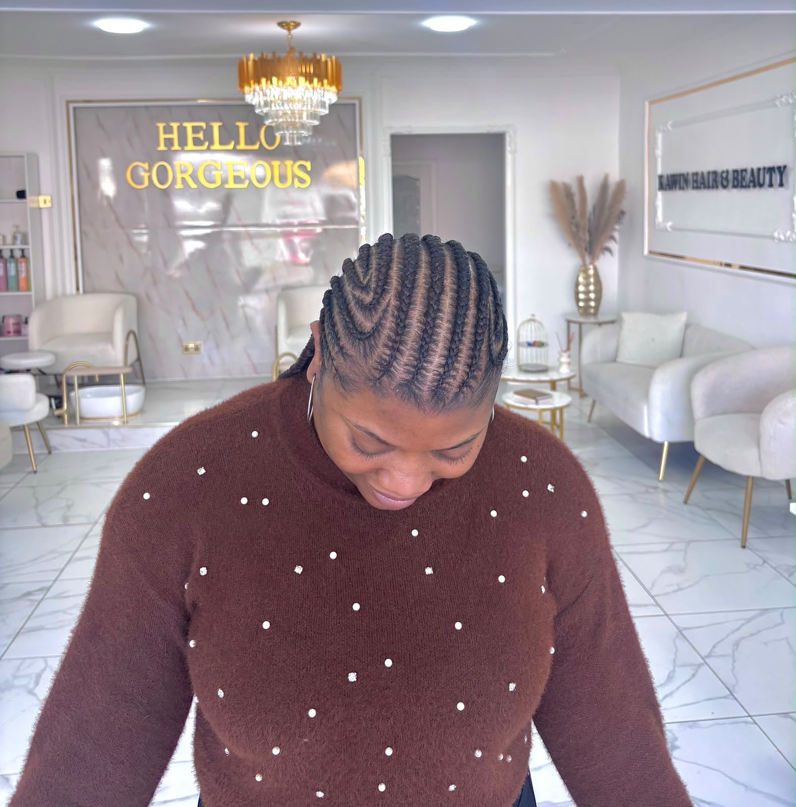 Neat Stitch Cornrows Straight Back