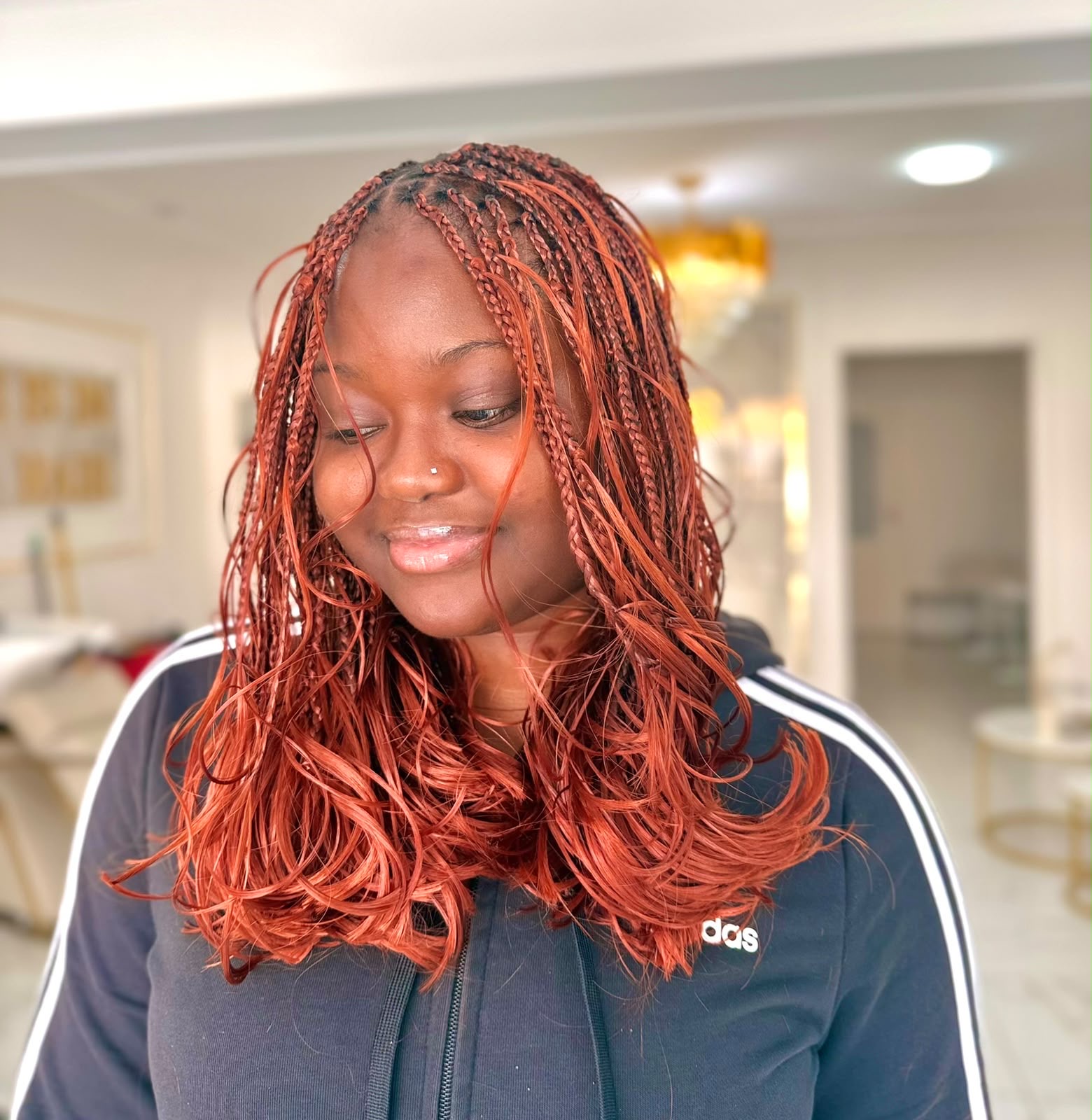 Copper Boho Knotless Braids