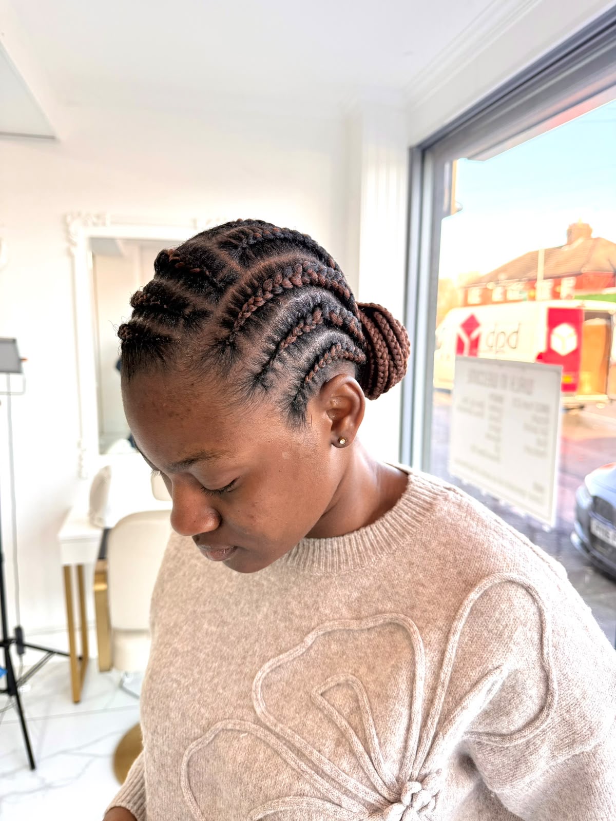 Cornrow Bun Updo