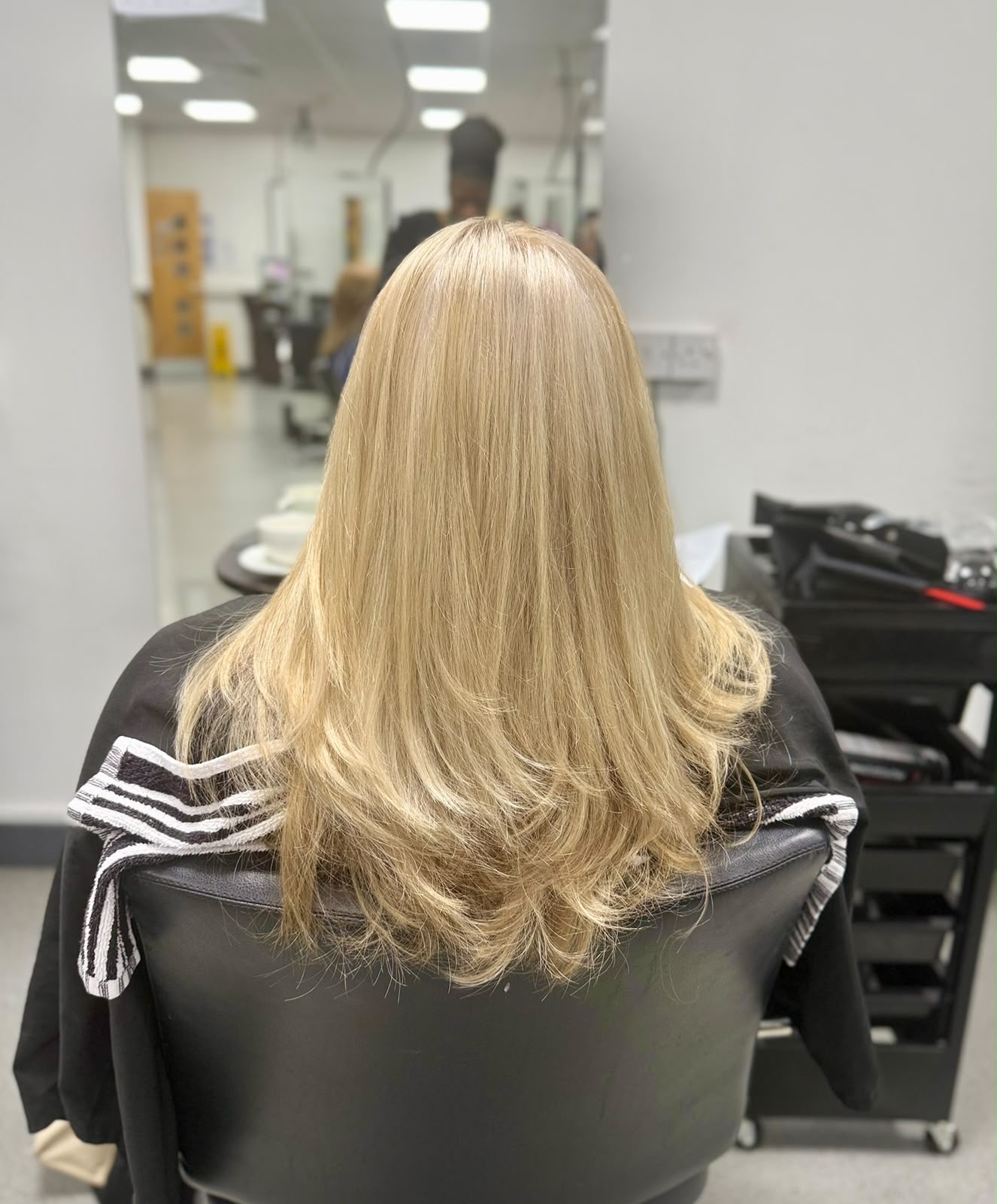 Long Blonde Layered Blow Dry